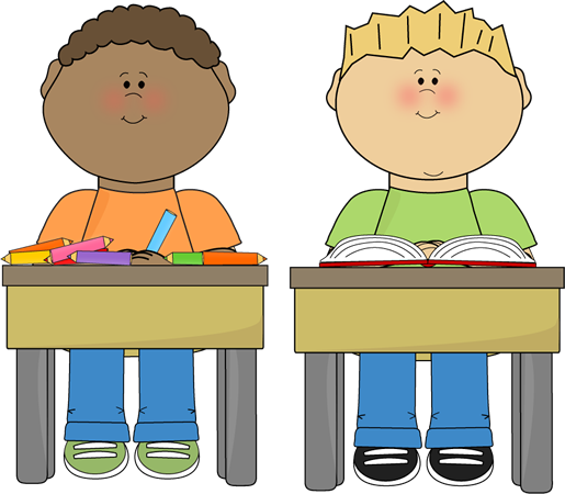 2 boys at desks